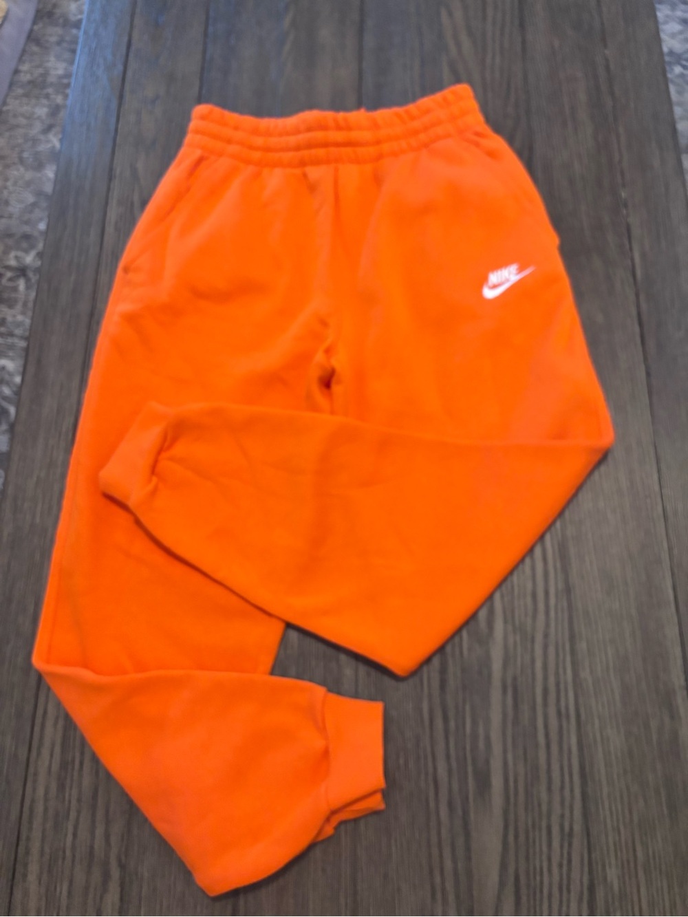 Nike Boys size Large Orange Fleece Jogger Pants- NWOT